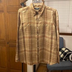 Lauren Denim long sleeve women’s Linen  Shirt Med